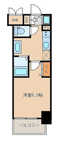 肥後橋駅 徒歩8分 7階の物件間取画像